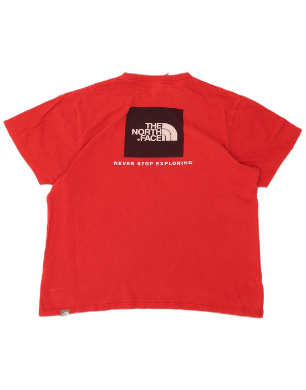 The North Face Mens Graphic T-Shirt Top Large Red Cotton