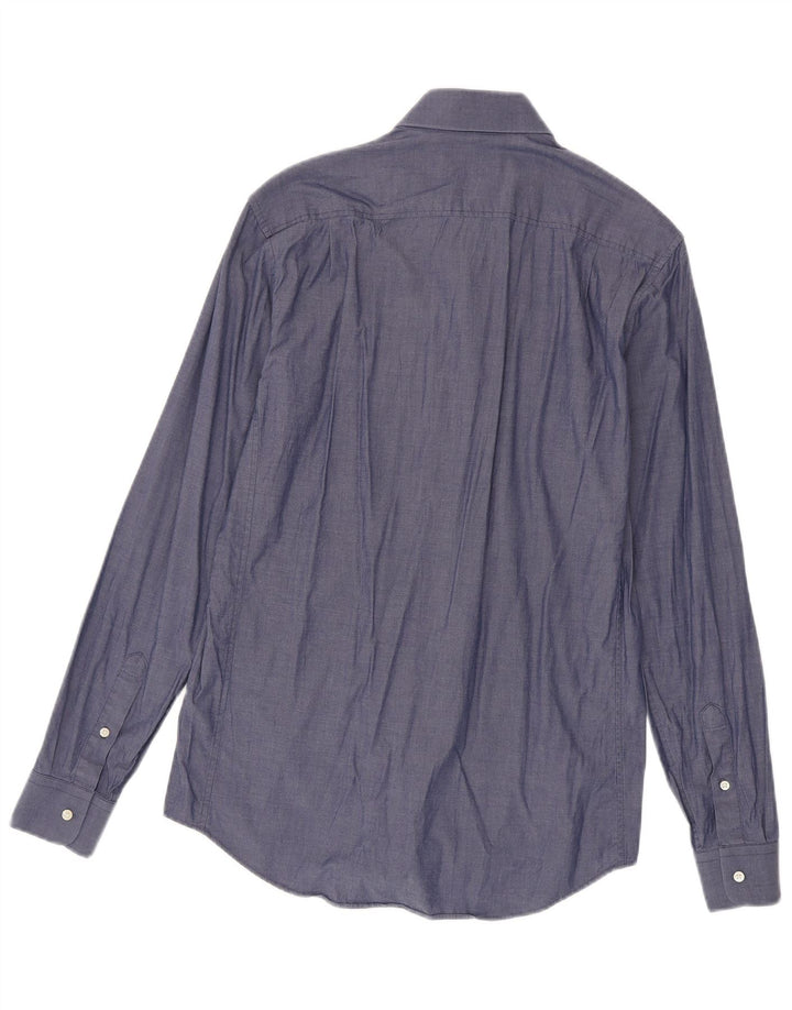 Reiss Mens Shirt Small Navy Blue Cotton