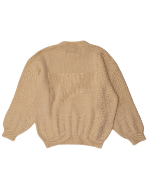 Clinique Womens Crew Neck Jumper Sweater UK 18 XL Off White