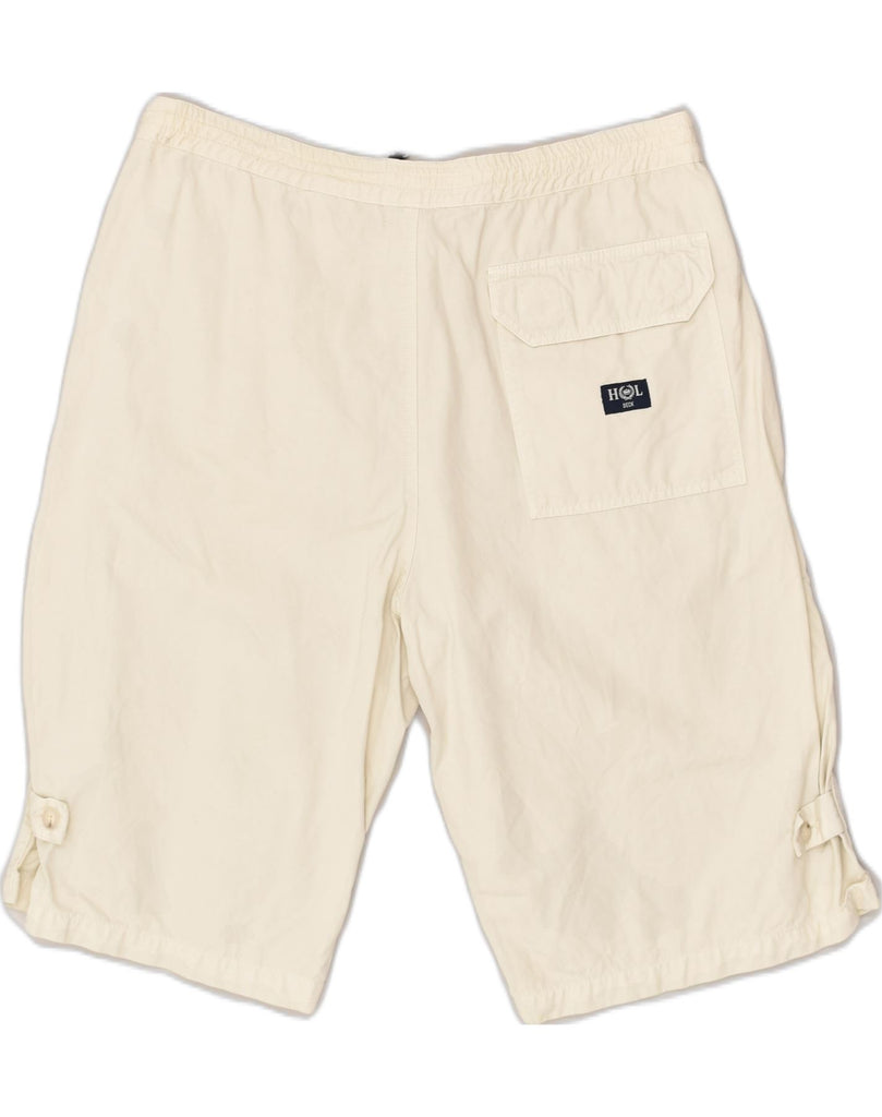 HENRI LLOYD Mens Sport Shorts W34 Large Off White Cotton | Vintage Henri Lloyd | Thrift | Second-Hand Henri Lloyd | Used Clothing | Messina Hembry 