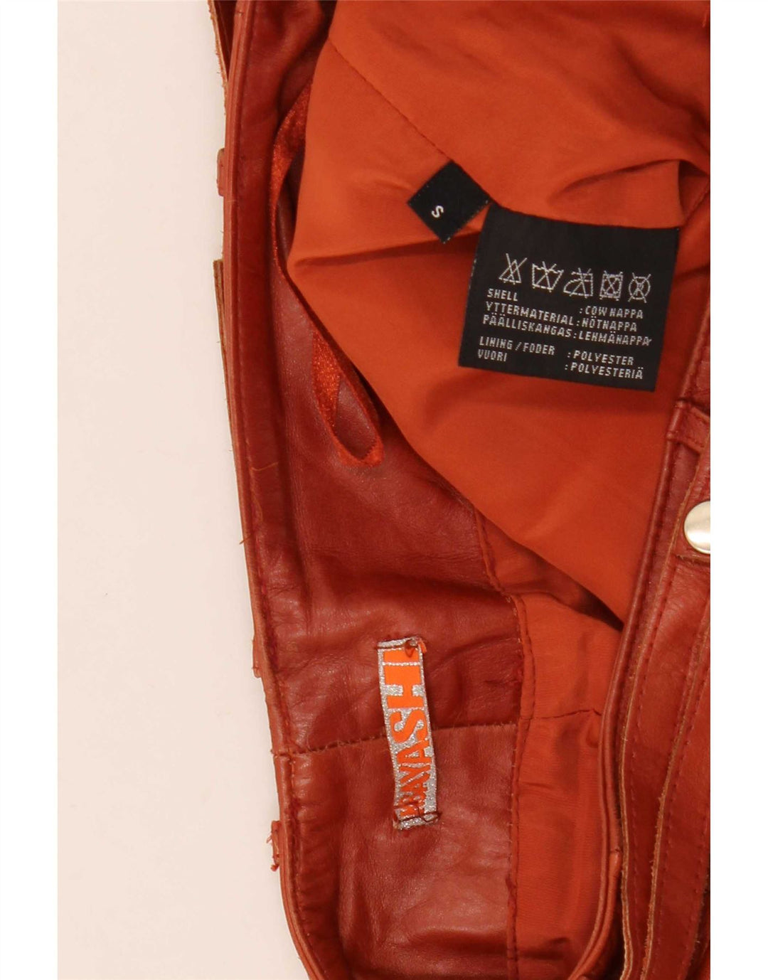 Vintage Womens Bootcut Leather Trousers Small W27 L31 Brown