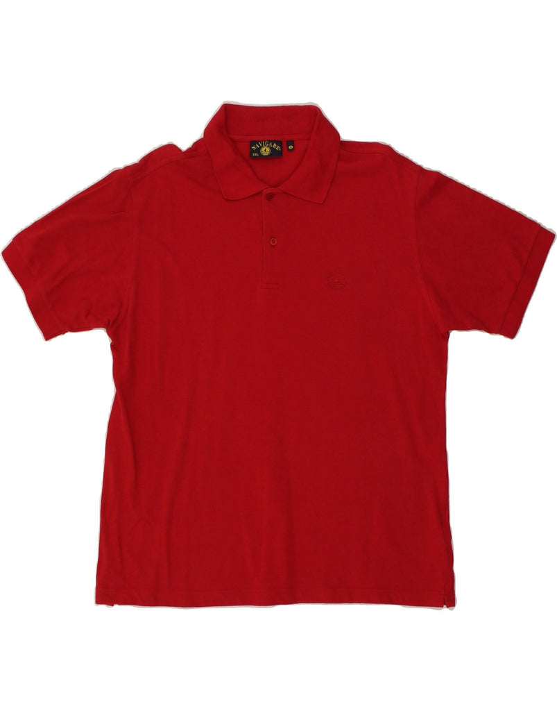 NAVIGARE Mens Polo Shirt 2XL Red Cotton | Vintage Navigare | Thrift | Second-Hand Navigare | Used Clothing | Messina Hembry 