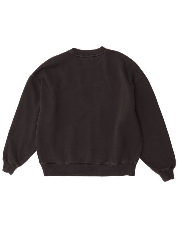 Calvin Klein Jeans Womens Oversized Sweatshirt Jumper UK 4 XS Black