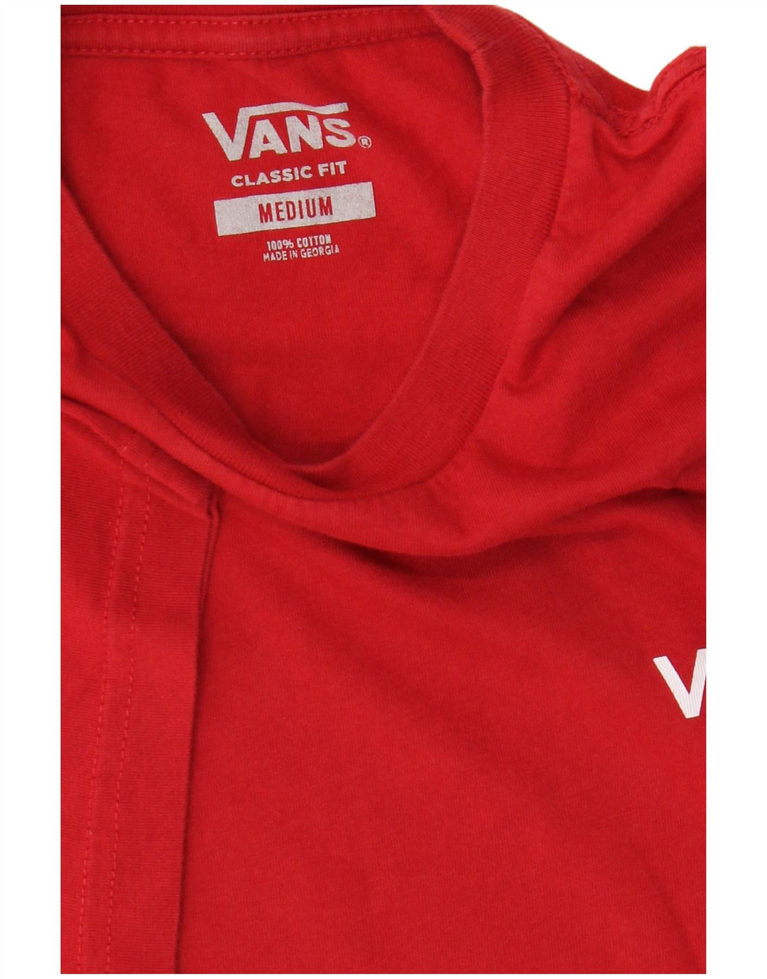Vans Mens Classic Fit T-Shirt Top Medium Red Cotton
