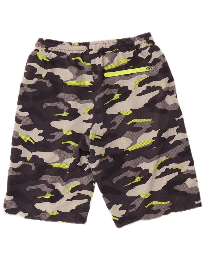 Eddie Bauer Boys Sport Shorts 14-15 Years Large Grey Camouflage Polyester