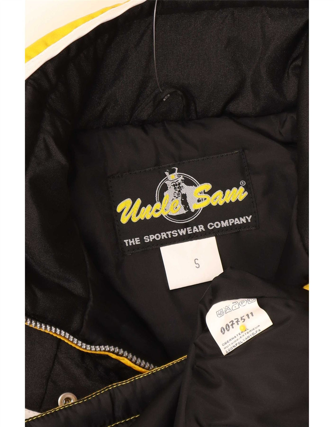 Uncle Sam Womens Oversized Padded Jacket UK 10 Small Yellow Colourblock