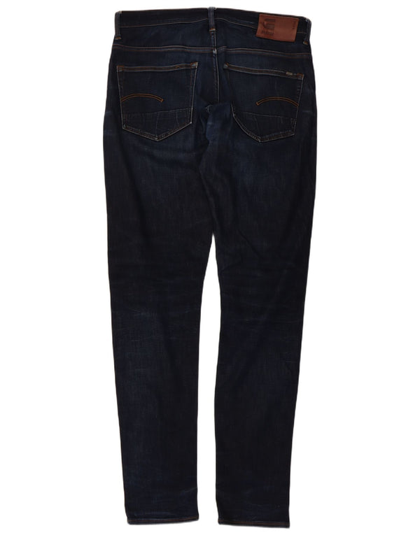 G-Star Mens 3301 Tapered Jeans W33 L36 Navy Blue Cotton