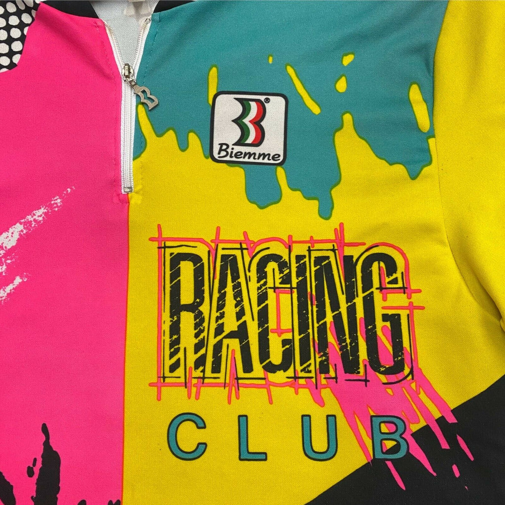 Biemme Racing Club Funky All Over Print Cycling Jersey | Vintage 90s Sportswear | Vintage Messina Hembry | Thrift | Second-Hand Messina Hembry | Used Clothing | Messina Hembry 