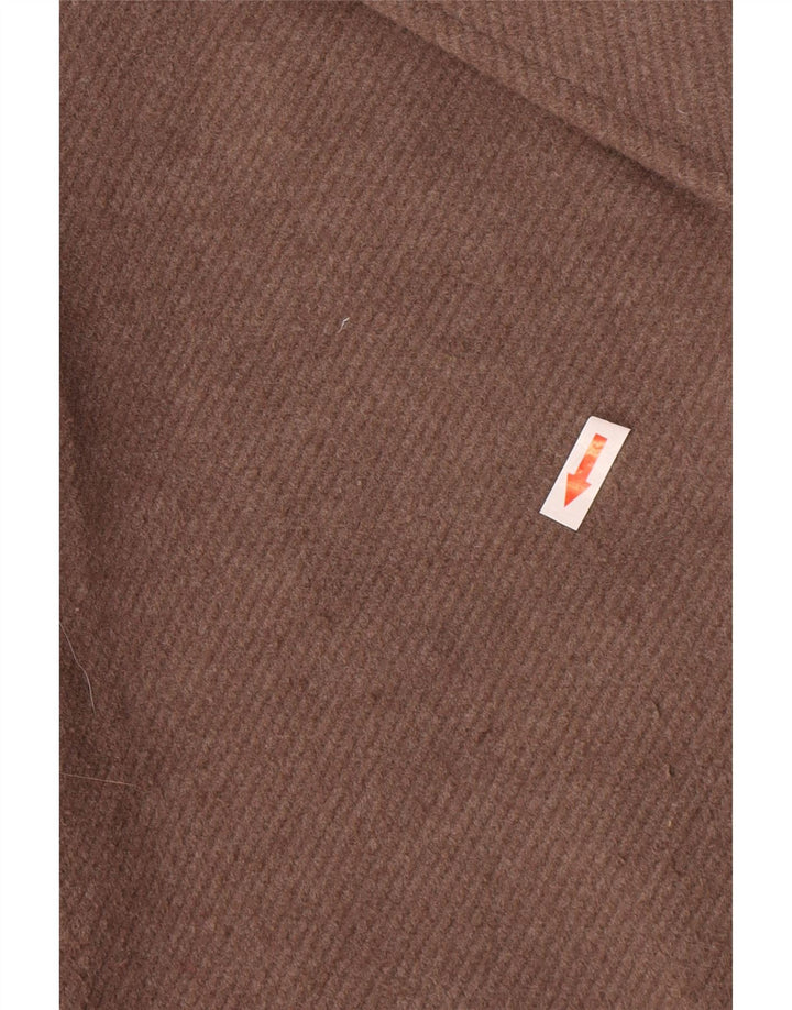 Marks & Spencer Womens Overcoat UK 14 Medium Brown Polyester