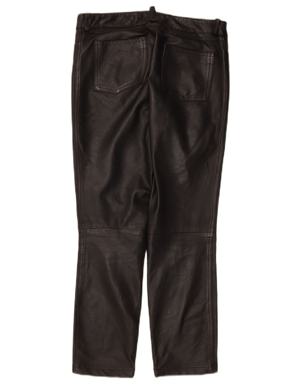 Zen Womens Leather Trousers EU 38 Medium W28 L26 Black Leather