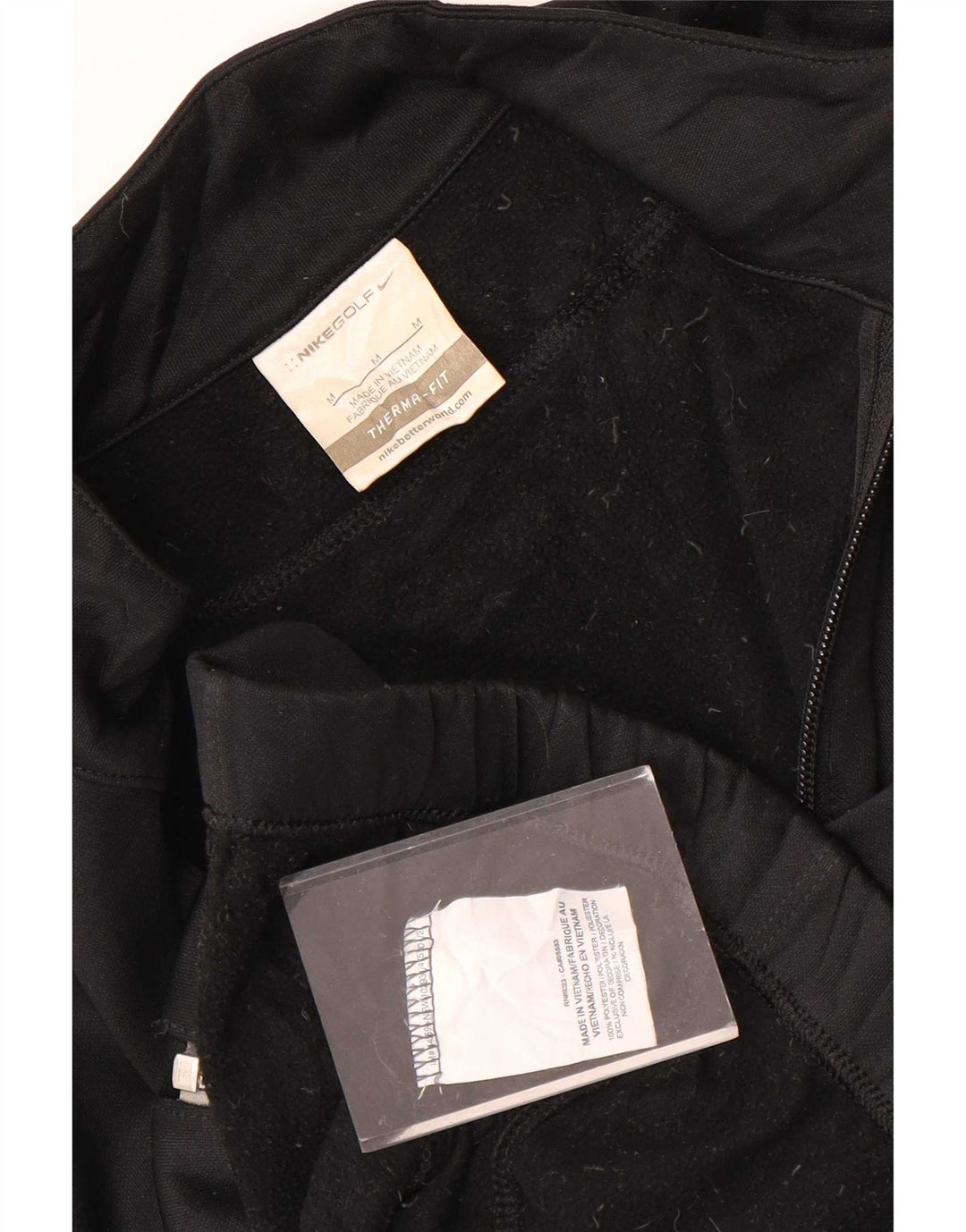 Nike Womens Therma-Fit Tracksuit Top Jacket UK 14 Medium Black Polyester