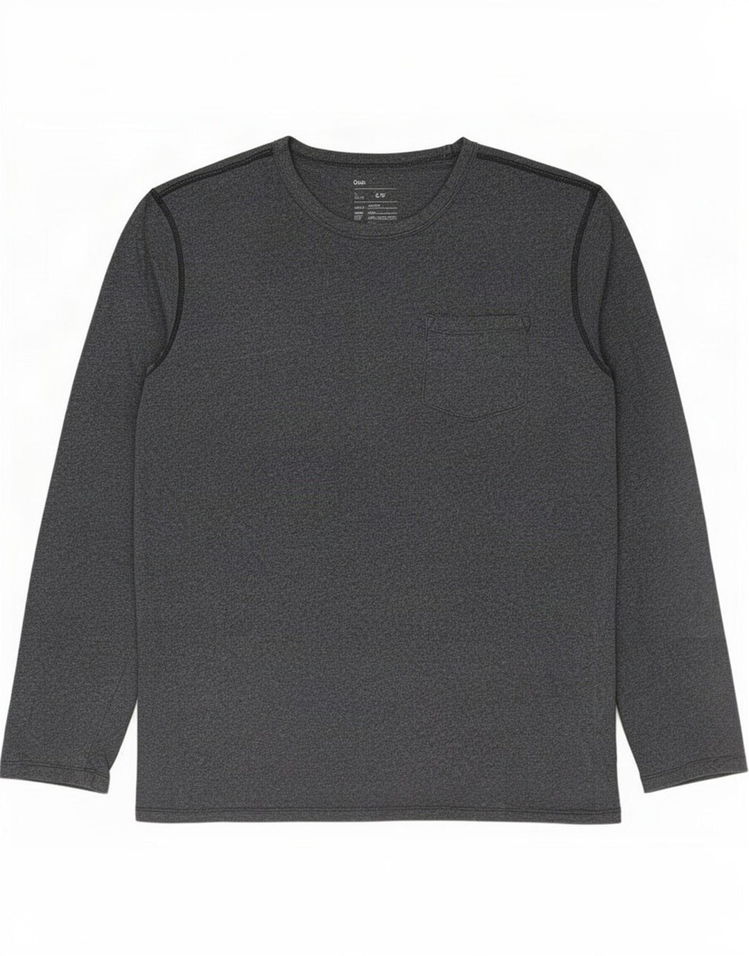 Gap Mens Top Long Sleeve Small Grey Flecked Cotton