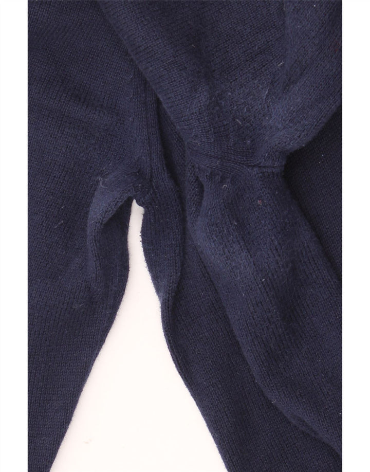 Marks & Spencer Mens Crew Neck Jumper Sweater Large Navy Blue Cotton