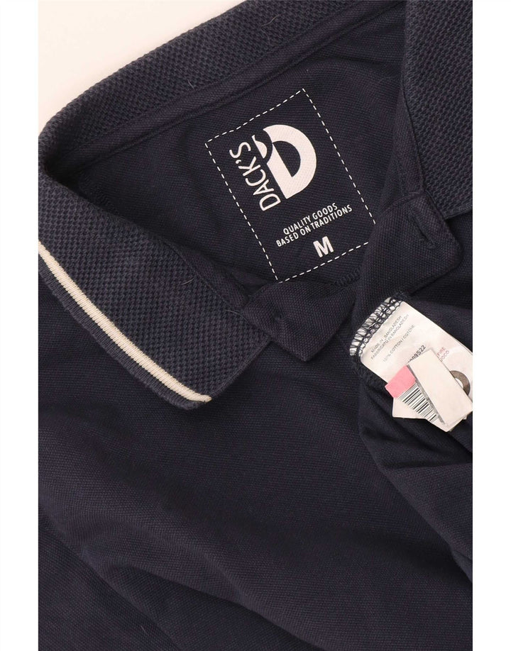 Dack's Mens Polo Shirt Medium Navy Blue Cotton