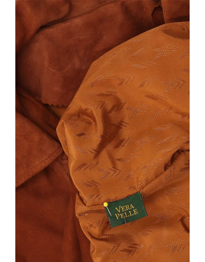 Vintage Womens Suede Jacket UK 18 XL Brown Leather