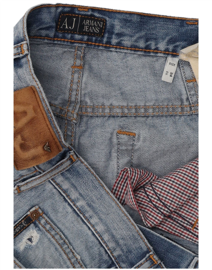 ARMANI Mens Straight Jeans W34 L30 Blue