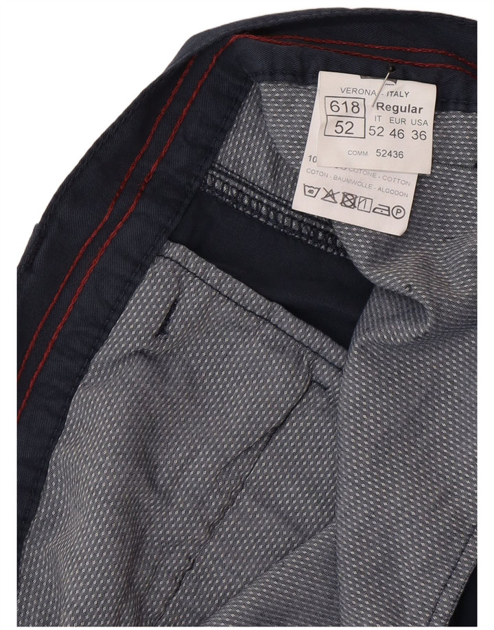 Carrera Mens Cargo Shorts IT 52 XL W36  Navy Blue Cotton