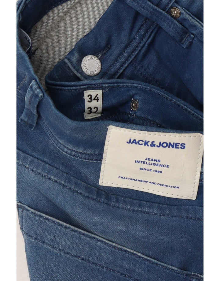 Jack & Jones Mens Tim Straight Jeans W34 L32 Blue
