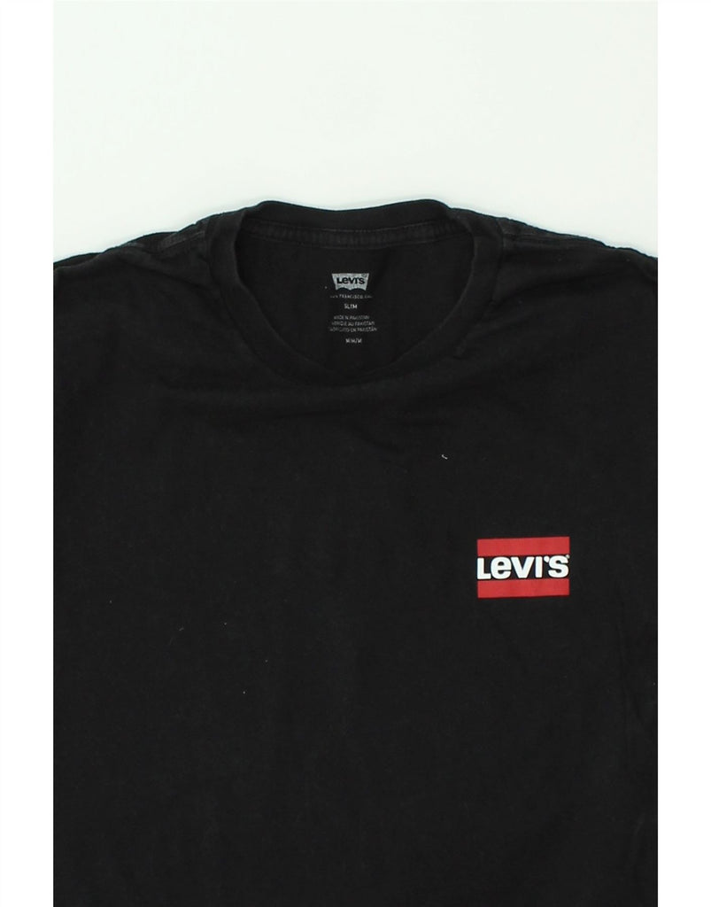 LEVI'S Mens Slim Fit T-Shirt Top Medium Black Cotton | Vintage Levi's | Thrift | Second-Hand Levi's | Used Clothing | Messina Hembry 