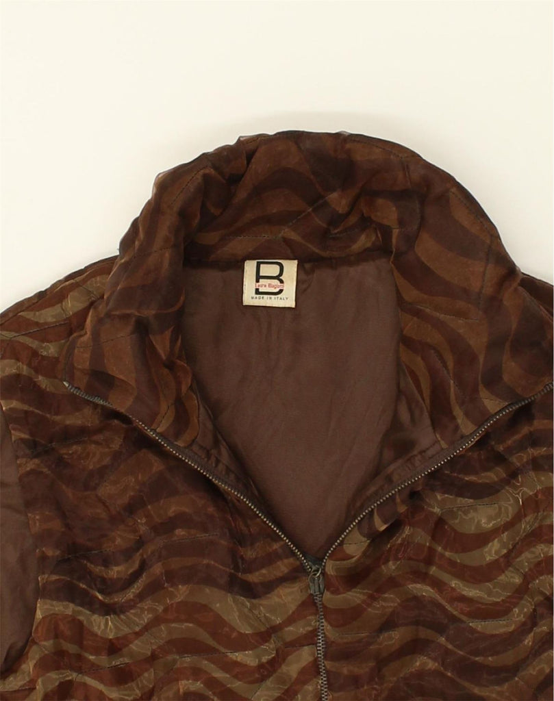 LAURA BIAGIOTTI Womens Padded Gilet IT 42 Medium Brown Acrylic | Vintage Laura Biagiotti | Thrift | Second-Hand Laura Biagiotti | Used Clothing | Messina Hembry 