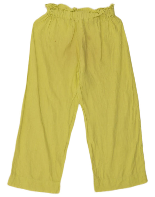 Zara Girls Straight Casual Trousers 11-12 Years W30 L22 Yellow