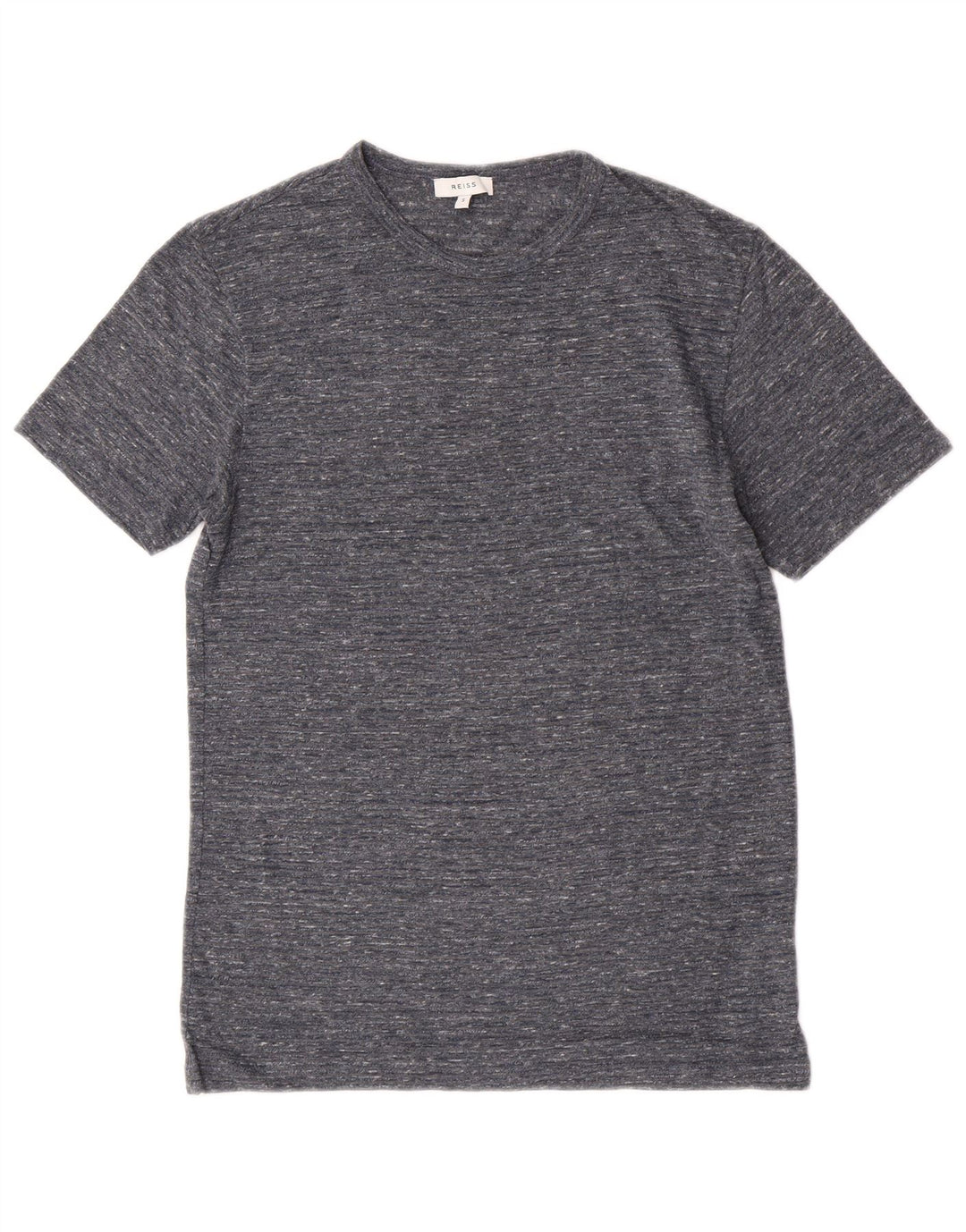 Reiss Mens T-Shirt Top Small Grey Flecked Polyester