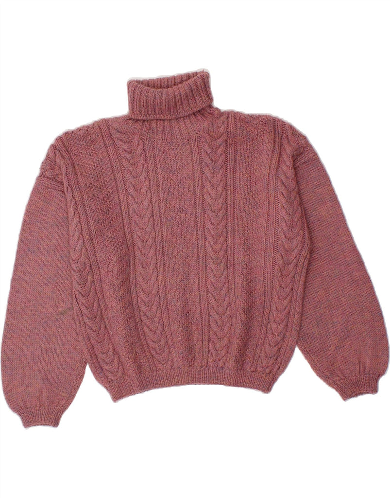 VINTAGE Womens Roll Neck Jumper Sweater UK 16 Large Pink | Vintage Vintage | Thrift | Second-Hand Vintage | Used Clothing | Messina Hembry 