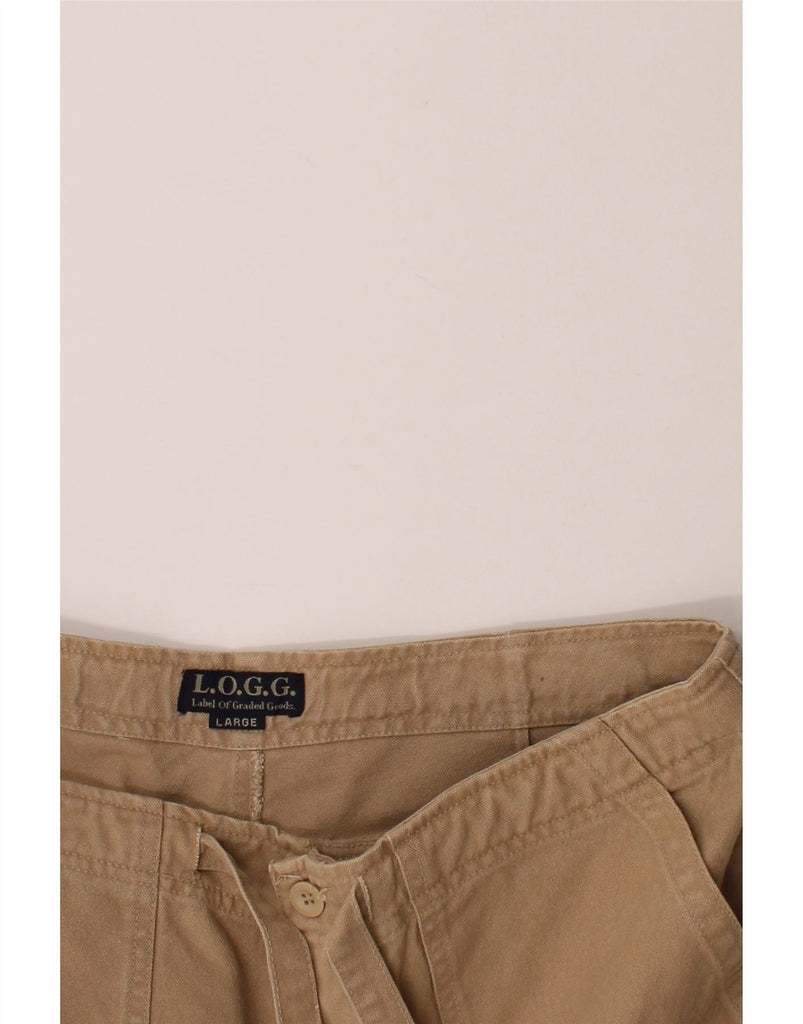 L.O.G.G Mens Cargo Shorts Large W38  Beige Cotton Vintage L.O.G.G and Second-Hand L.O.G.G from Messina Hembry 