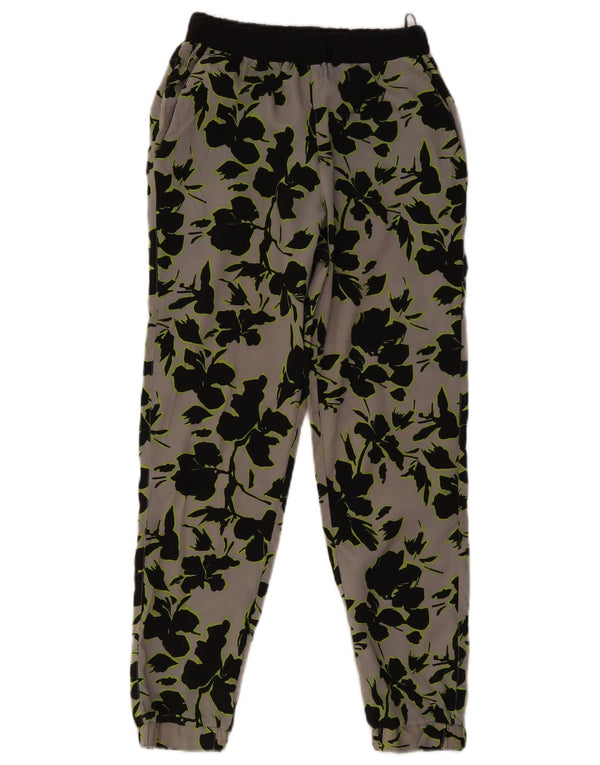 Topshop Womens Joggers Casual Trousers UK 8 Small W28 L27 Grey Floral