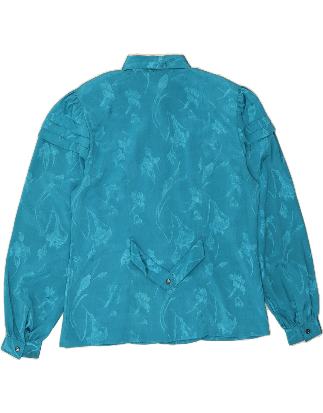 GOLDEN GATE Womens Shirt EU 42 Large Blue Floral Polyester Vintage Golden Gate and Second-Hand Golden Gate from Messina Hembry 