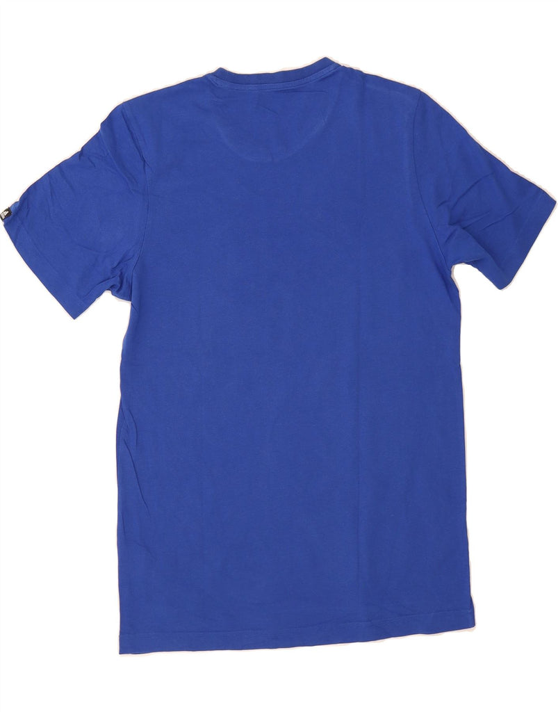 ADIDAS Mens Graphic T-Shirt Top Small Blue Cotton Vintage Adidas and Second-Hand Adidas from Messina Hembry 