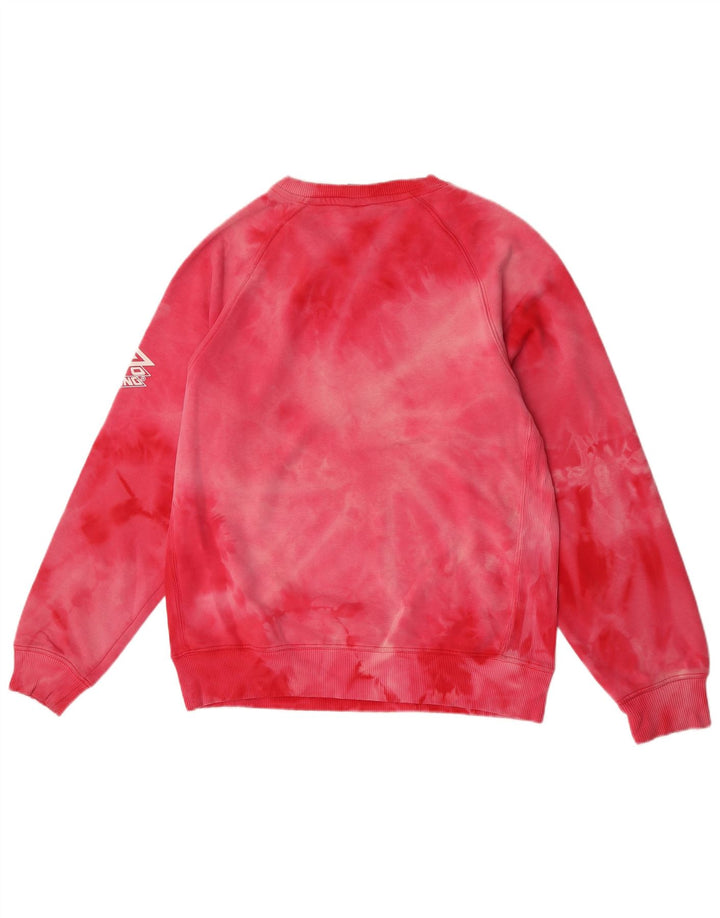 Umbro Mens Graphic Sweatshirt Jumper Medium Pink Tie Dye Cotton