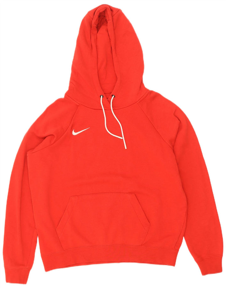 Nike Mens Hoodie Jumper Medium Red Cotton