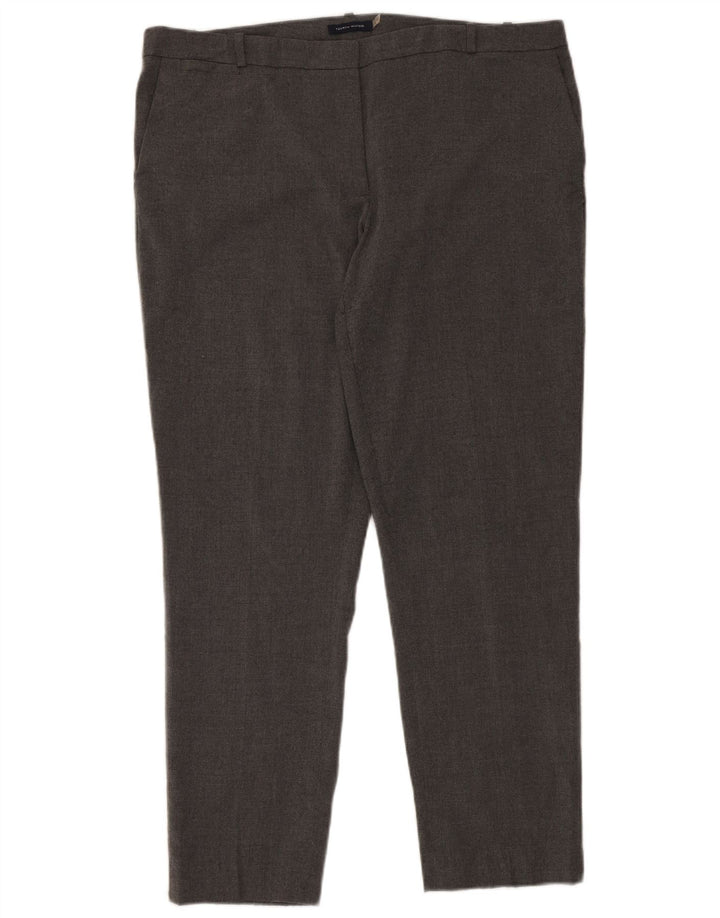 Tommy Hilfiger Womens Slim Chino Trousers US 14 XL W38 L30 Grey Polyester