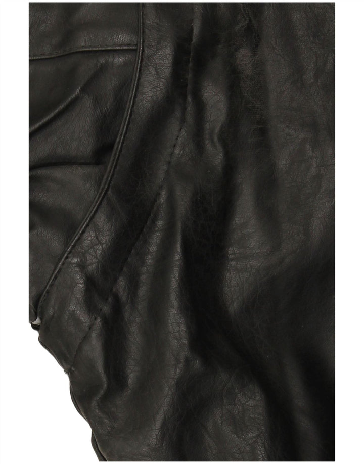 VINTAGE Mens Leather Jacket UK 42 XL Black