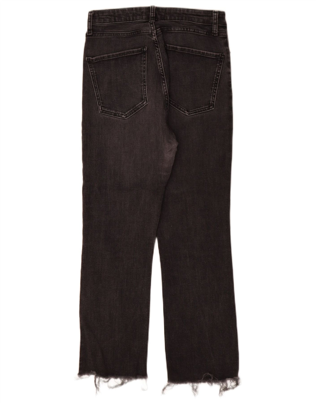 Zara Womens High Rise Straight Jeans EU 38 Small W28 L27 Grey
