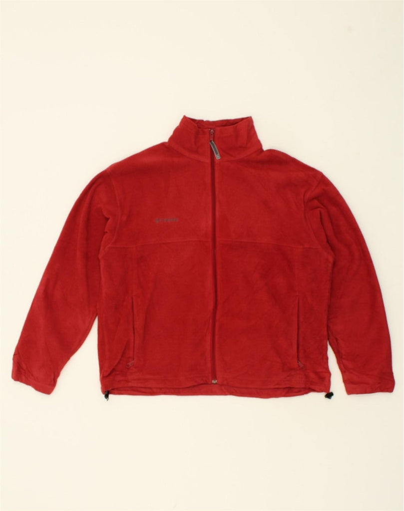 COLUMBIA Mens Fleece Jacket UK 42 XL Red Polyester | Vintage Columbia | Thrift | Second-Hand Columbia | Used Clothing | Messina Hembry 