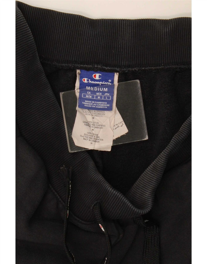 Champion Womens Graphic Tracksuit Trousers Joggers UK 12 Medium Black