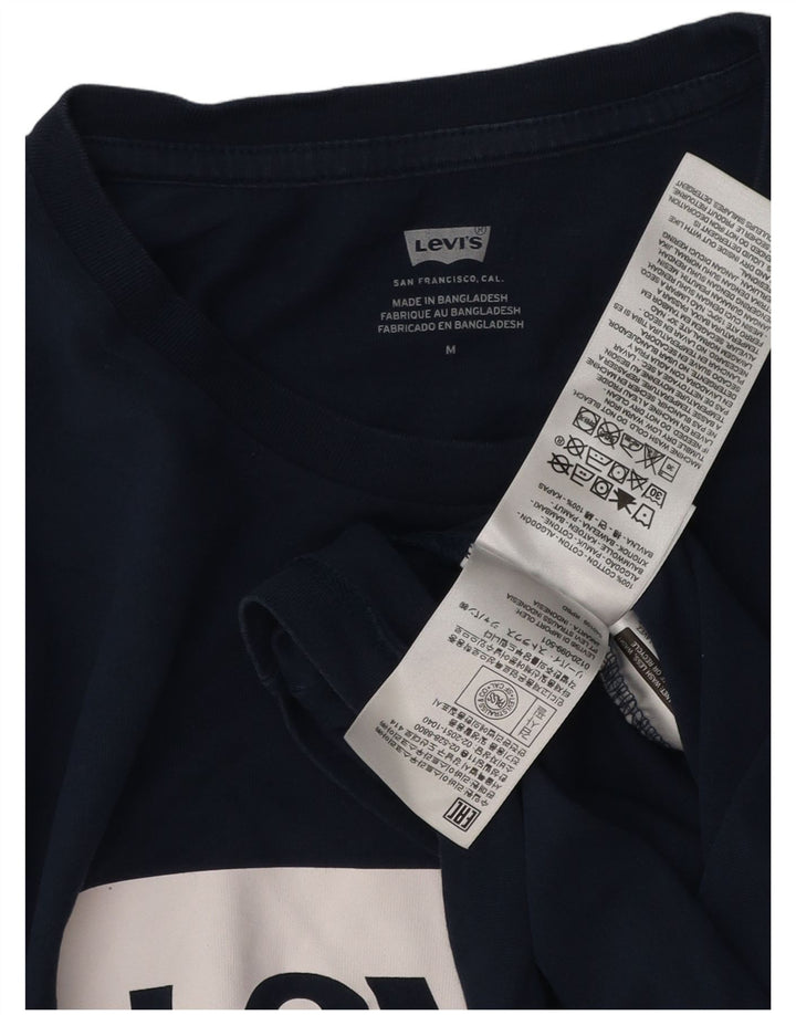 Levi's Mens Graphic T-Shirt Top Medium Navy Blue Cotton