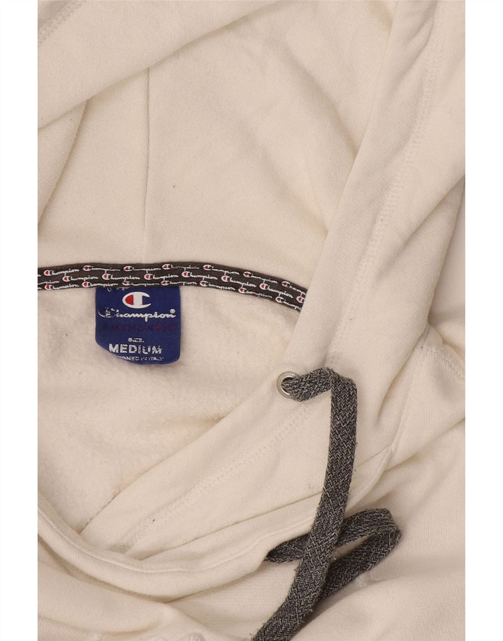 Champion Womens Graphic Hoodie Jumper UK 12 Medium White