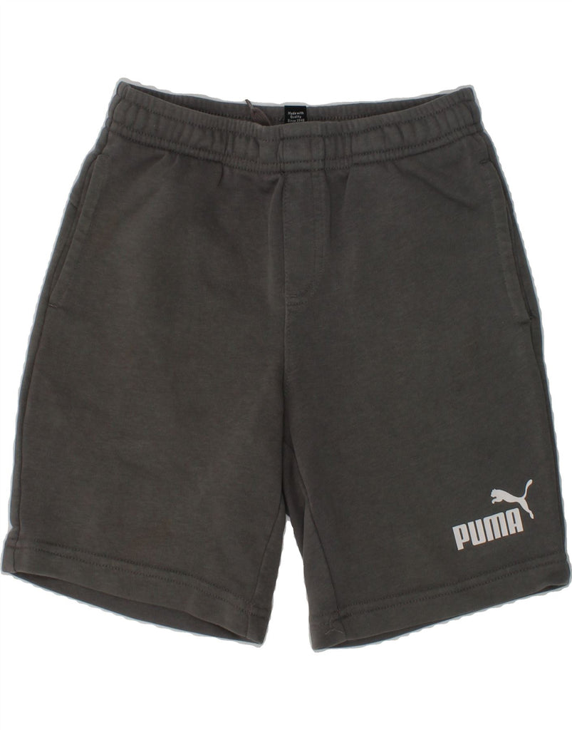 PUMA Boys Sport Shorts 7-8 Years Grey Cotton | Vintage Puma | Thrift | Second-Hand Puma | Used Clothing | Messina Hembry 