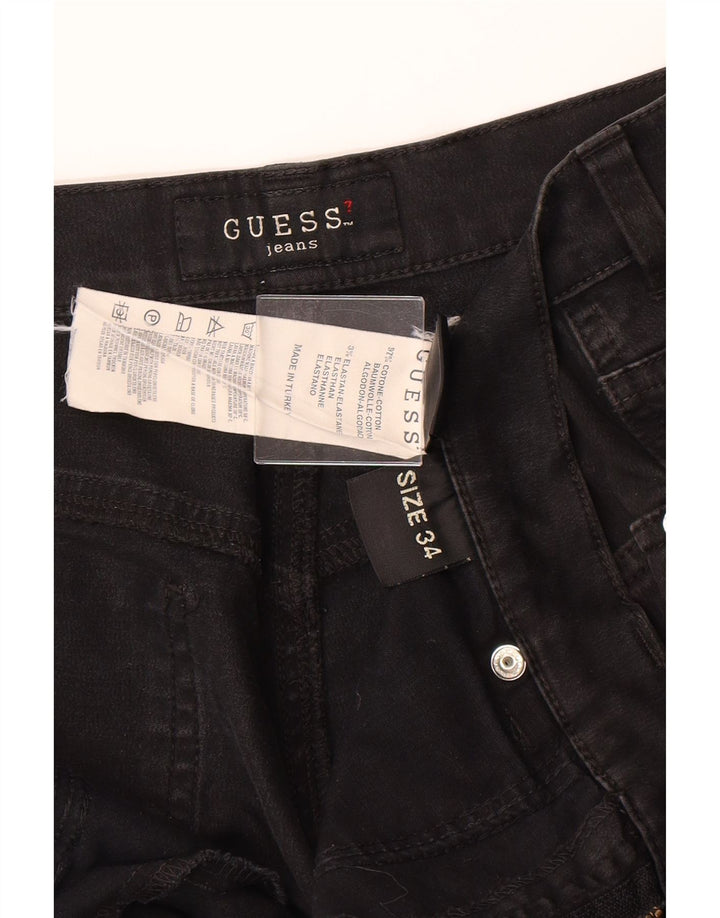GUESS Mens Straight Jeans W34 L31 Black Cotton Vintage Guess and Second-Hand Guess from Messina Hembry 