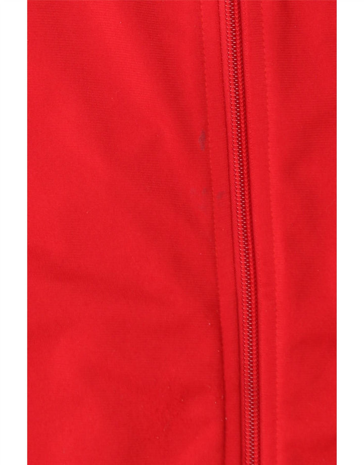 Adidas Mens Tracksuit Top Jacket Medium Red Polyester
