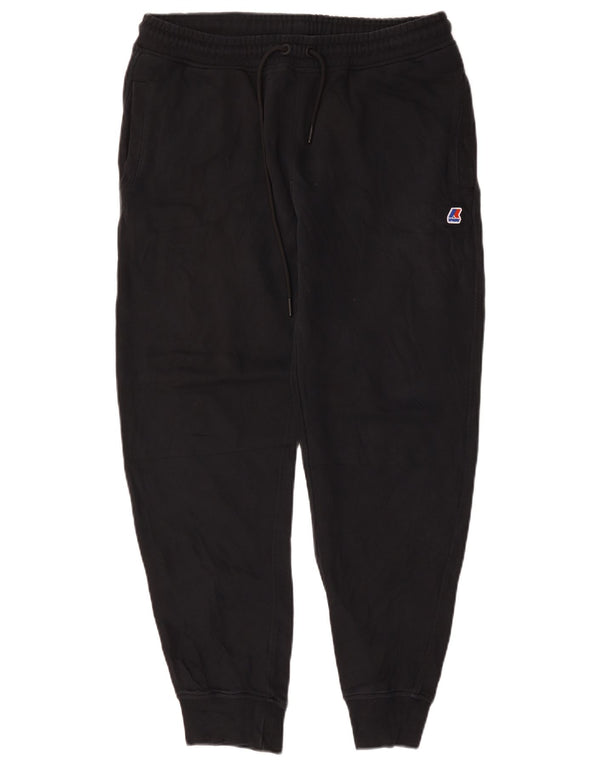 K-Way Mens Tracksuit Trousers Joggers XL Black Cotton