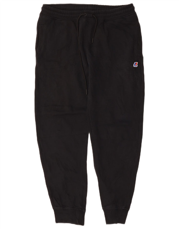 K-Way Mens Tracksuit Trousers Joggers XL Black Cotton