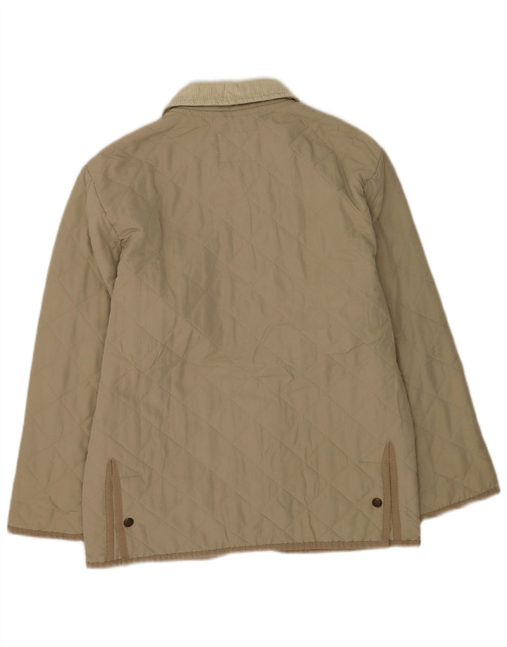 Vintage Mens Quilted Jacket UK 36 Small Green Polyester