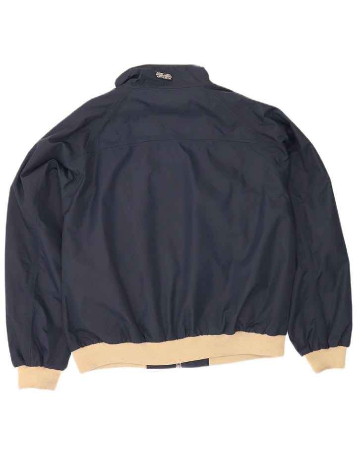 Gant Mens Bomber Jacket UK 42 XL Navy Blue Colourblock Nylon