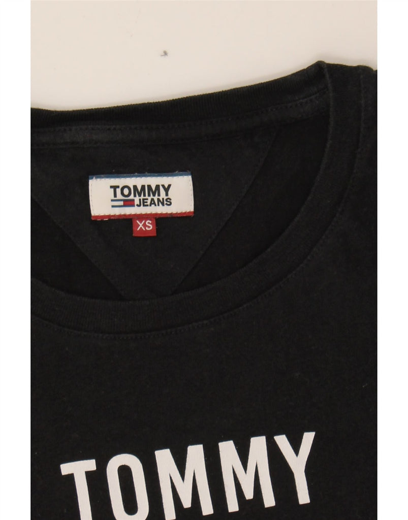 TOMMY HILFIGER Mens Graphic T-Shirt Top UK 6 XS Black Cotton Vintage Tommy Hilfiger and Second-Hand Tommy Hilfiger from Messina Hembry 