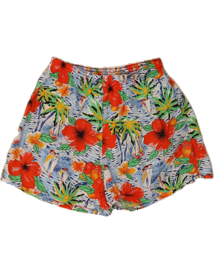 VINTAGE Womens Casual Shorts W30 Medium Multicoloured Floral Cotton Vintage Vintage and Second-Hand Vintage from Messina Hembry 
