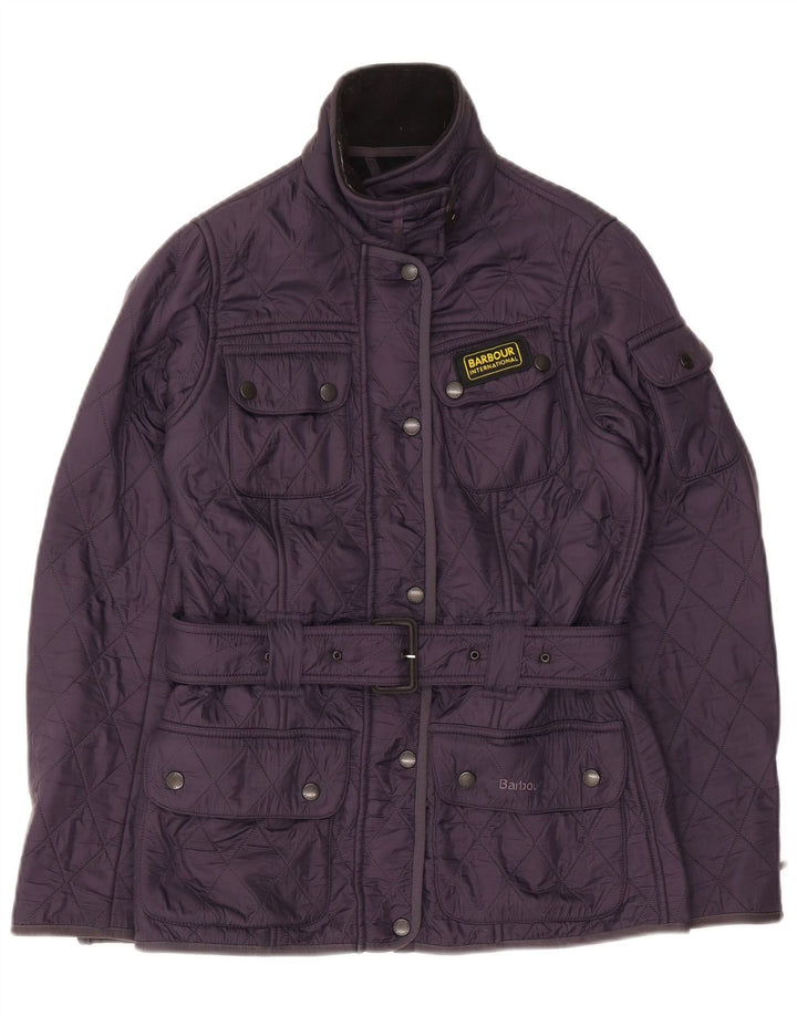 Barbour Womens Quilted Jacket UK 10 Small Purple